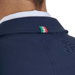 Heren wedstrijdjasje Equestro x FISE met drie knopen Marineblazer Marineblauw