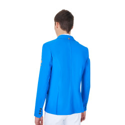 Heren wedstrijdjasje Equestro x FISE met drie knopen Blauw van Savoye Heren wedstrijdjasje Equestro x FISE met drie knopen Blauw van Savoye