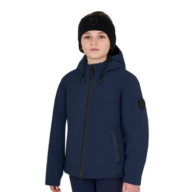 Uniseks kinderjas Equestro waterdicht en winddicht in nylon Marineblazer Marineblauw