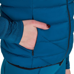 Dames bodywarmer Equestro in nylon Koraalblauw