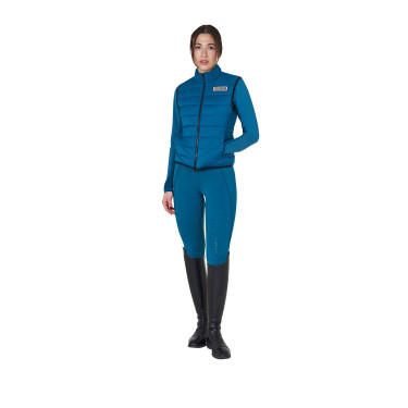 Dames bodywarmer Equestro in nylon Koraalblauw