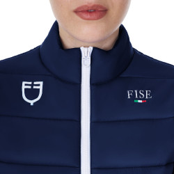 Dames bodywarmer Equestro x FISE slim fit Marineblazer Marineblauw