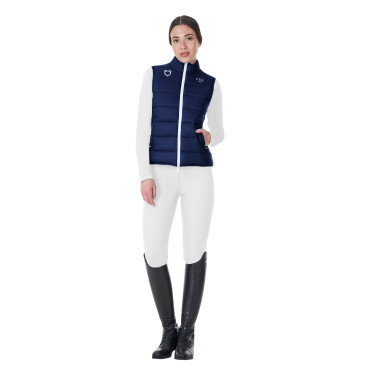 Dames bodywarmer Equestro x FISE slim fit Marineblazer Marineblauw