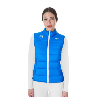Dames bodywarmer Equestro x FISE slim fit Blauw van Savoye