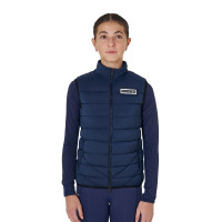 Mouwloos meisjesvest Equestro van technische nylon Marineblazer Marineblauw Mouwloos meisjesvest Equestro van technische nylon Marineblazer Marineblauw