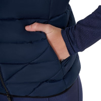Mouwloos meisjesvest Equestro van technische nylon Marineblazer Marineblauw Mouwloos meisjesvest Equestro van technische nylon Marineblazer Marineblauw