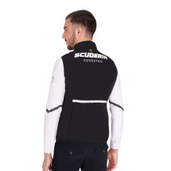 Heren bodywarmer Equestro slim fit in technische stof Zwart