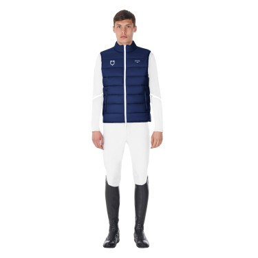 Heren bodywarmer Equestro x FISE slim fit snit Marineblazer Marineblauw