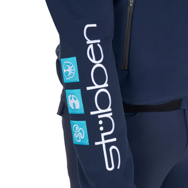 Heren Softshell Jas Equestro New Style Multilogo Marineblazer Marineblauw