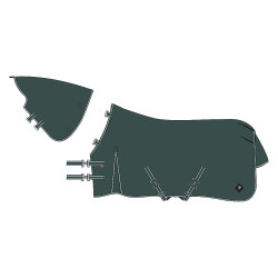 Imperial Riding Basic paddockdeken met afneembare hals 400 g Groen Imperial Riding Basic paddockdeken met afneembare hals 400 g Groen