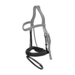 Gevlochten medium neusriem met pull-back Dy'on Zwart