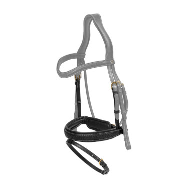 Gevlochten medium neusriem met pull-back Dy'on Zwart