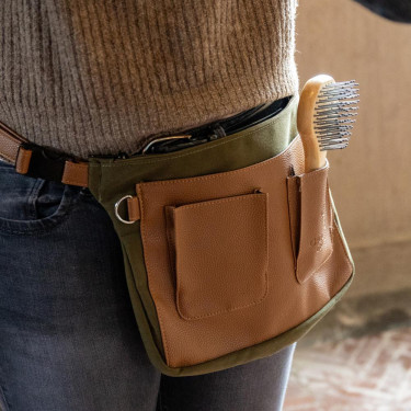 Grooming Deluxe Heuptas van Kentucky Canvas om te Vlechten Kaki Groen