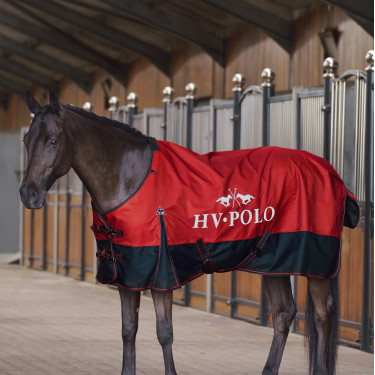 HV Polo Essential paddockdeken 200 g 600D Rode roos Roze HV Polo Essential paddockdeken 200 g 600D Rode roos Roze