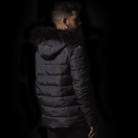 Herrenparka QUEBEC Flags & Cup Gemêleerd grijs / zwart