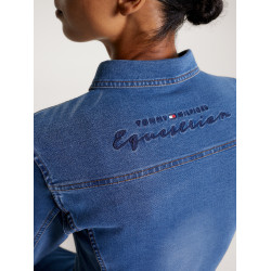 Tommy Hilfiger Equestrian stretch denim overhemd Woodside dames Erfgoed Blauw Tommy Hilfiger Equestrian stretch denim overhemd Woodside dames Erfgoed Blauw