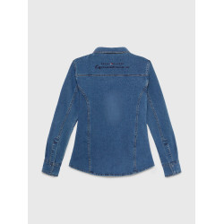 Tommy Hilfiger Equestrian stretch denim overhemd Woodside dames Erfgoed Blauw Tommy Hilfiger Equestrian stretch denim overhemd Woodside dames Erfgoed Blauw