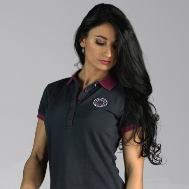 Damespolo TIJUANA Flags & Cup Marineblauw