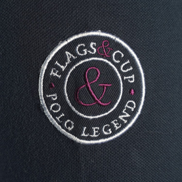Damespolo TIJUANA Flags & Cup Marineblauw