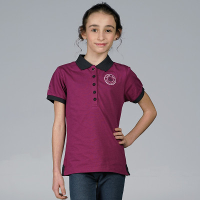 Polo enfant CALI Flags & Cup Framboise