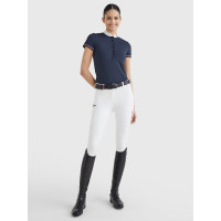 Tommy Hilfiger Equestrian wedstrijdpolo met korte mouwen voor dames Optisch wit Tommy Hilfiger Equestrian wedstrijdpolo met korte mouwen voor dames Optisch wit