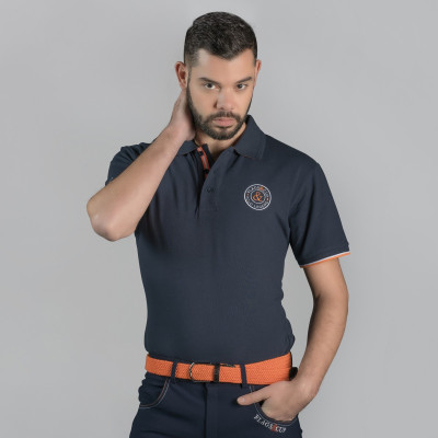 Polo homme MEXICO Flags & Cup Bleu marine