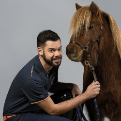 Polo heren MEXICO Flags & Cup Marineblauw