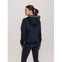 Dames hoodie Tommy Hilfiger Equestrian Colorado logo Woestijnlucht Blauw Dames hoodie Tommy Hilfiger Equestrian Colorado logo Woestijnlucht Blauw