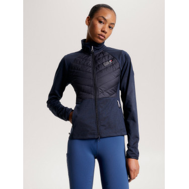 Hybride thermische damesjas Tommy Hilfiger Equestrian Woestijnlucht Blauw Hybride thermische damesjas Tommy Hilfiger Equestrian Woestijnlucht Blauw