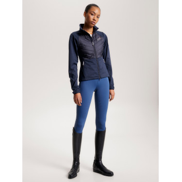 Hybride thermische damesjas Tommy Hilfiger Equestrian Woestijnlucht Blauw Hybride thermische damesjas Tommy Hilfiger Equestrian Woestijnlucht Blauw