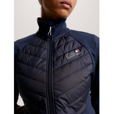 Hybride thermische damesjas Tommy Hilfiger Equestrian Woestijnlucht Blauw Hybride thermische damesjas Tommy Hilfiger Equestrian Woestijnlucht Blauw