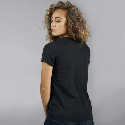 Dames T-shirt MANAGUA Flags & Cup Gris chiné