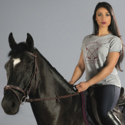 Dames T-shirt MANAGUA Flags & Cup Gris chiné