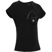 Kinder T-shirt EQUITHÈME ‘Claire’ Zwart