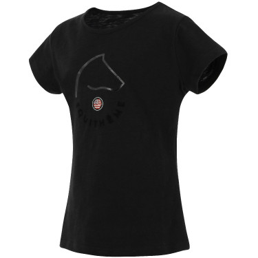 Kinder T-shirt EQUITHÈME ‘Claire’ Zwart
