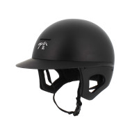 Pénélope matte helm met lange klep Mat zwart