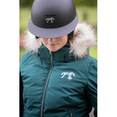 Pénélope matte helm met lange klep Mat zwart