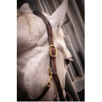 Leren halster met 3 musketons Paddock Sports Havana Bruin