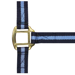 Nylon halster met lederen voering Norton Marine / hemelblauw