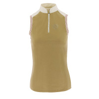 Polo Equithème jersey zonder mouwen Taupe Bruin Polo Equithème jersey zonder mouwen Taupe Bruin