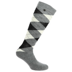 Equithème Argyle damessokken Grijs / ecru Equithème Argyle damessokken Grijs / ecru