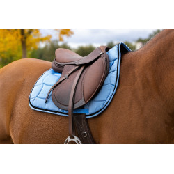 Zadeldek Equithème Satin Blauw denim