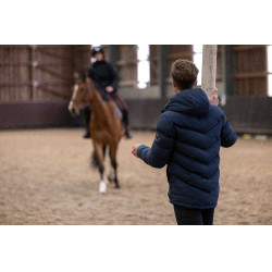 Heren donsjas Equithème Michael Marineblauw