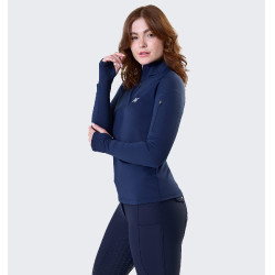 Polo 1/4 rits Horseware winter Strive dames Marine Marineblauw Polo 1/4 rits Horseware winter Strive dames Marine Marineblauw