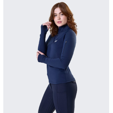 Polo 1/4 rits Horseware winter Strive dames Marine Marineblauw Polo 1/4 rits Horseware winter Strive dames Marine Marineblauw