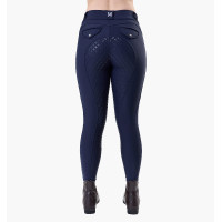 Paardrijbroek Horseware Flexfit winter full grip dames Marine Marineblauw