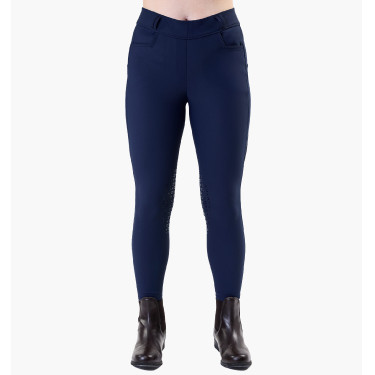 Legging Easefit Hybid Horseware kniegreep dames Marine Marineblauw