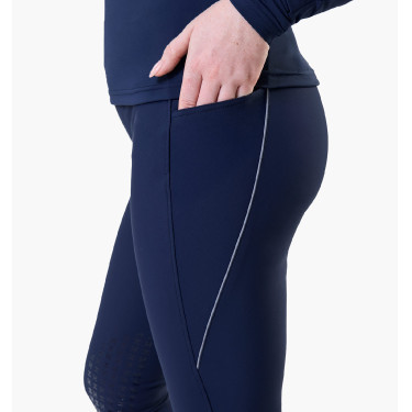 Legging Easefit Hybid Horseware kniegreep dames Marine Marineblauw