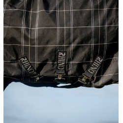 Horseware Rhino Turnout-deken bundel liner 0 g en 200 g Zwarte ruit / zwart & wit