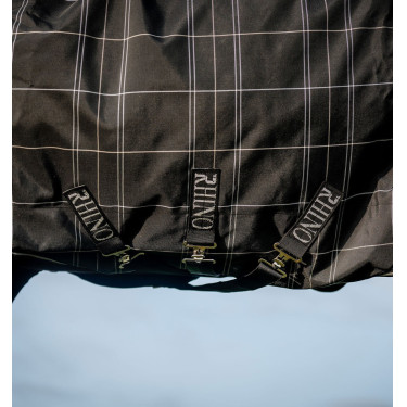 Horseware Rhino Turnout-deken bundel liner 0 g en 200 g Zwarte ruit / zwart & wit